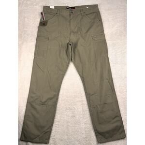 Wrangler Riggs Workwear Ripstop Ranger Cargo Pants Men's Size 42x36 Bark NWT